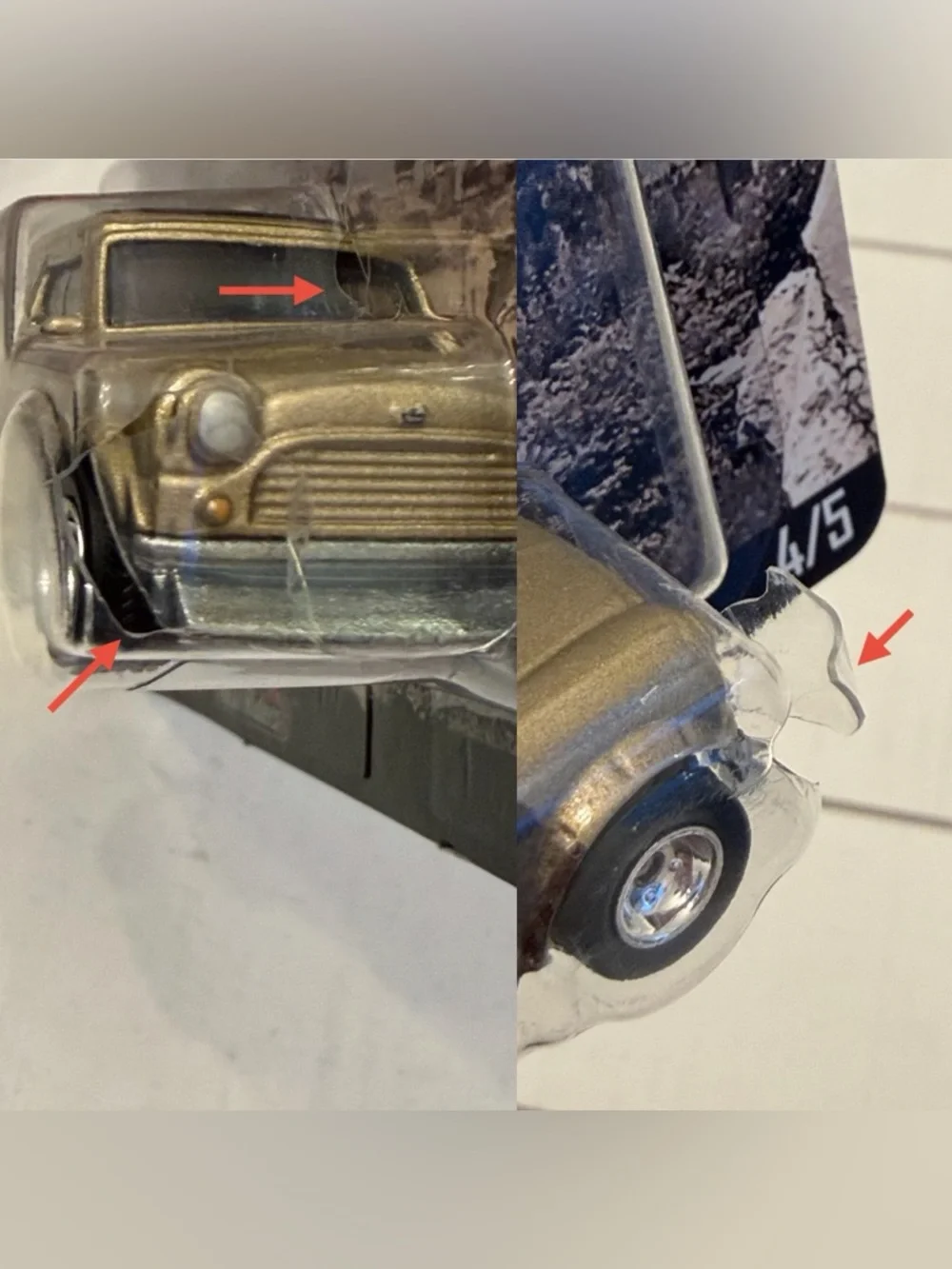 Led Zeppelin Hot Wheels '67 Austin Mini Van Toy Car- Metallic Gold with Graphics